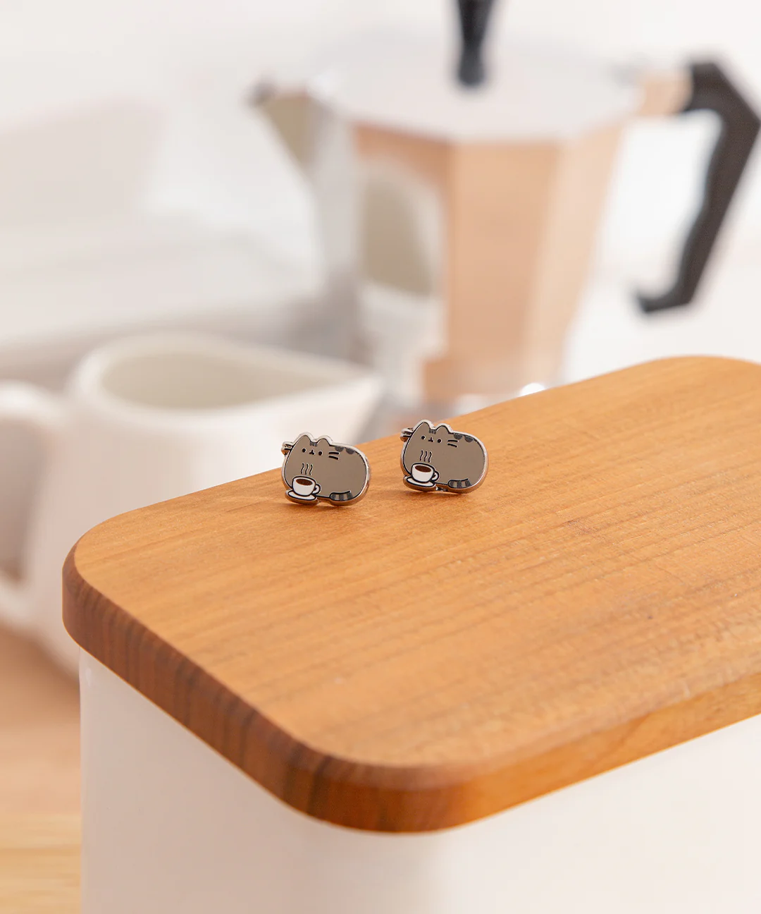 Pusheen Coffee Stud Earrings - Image 4